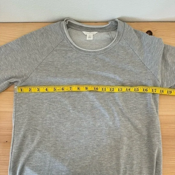 Caslon Heather Gray Crew Neck Sweater with Side Tie XS - Picture 10 of 11